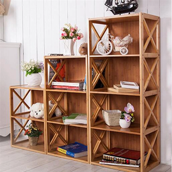 Customized Design Modern Natural Bamboo Bookshelf for Kids (EB-91356)