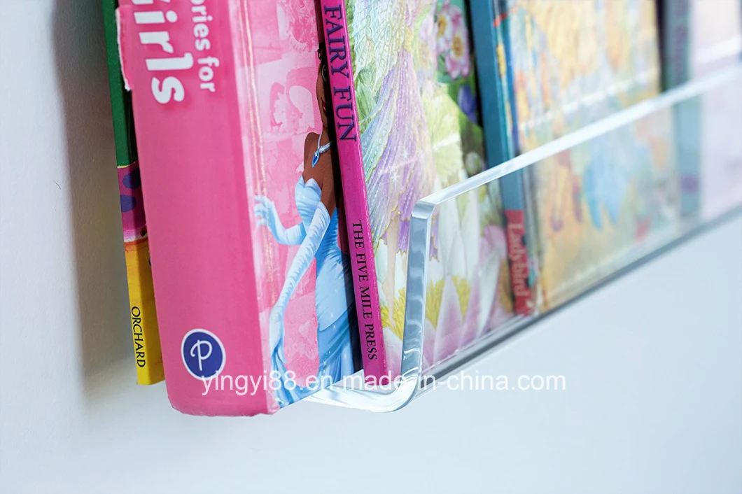Best Selling Floating Acrylic Wall Book Shelf for Kids