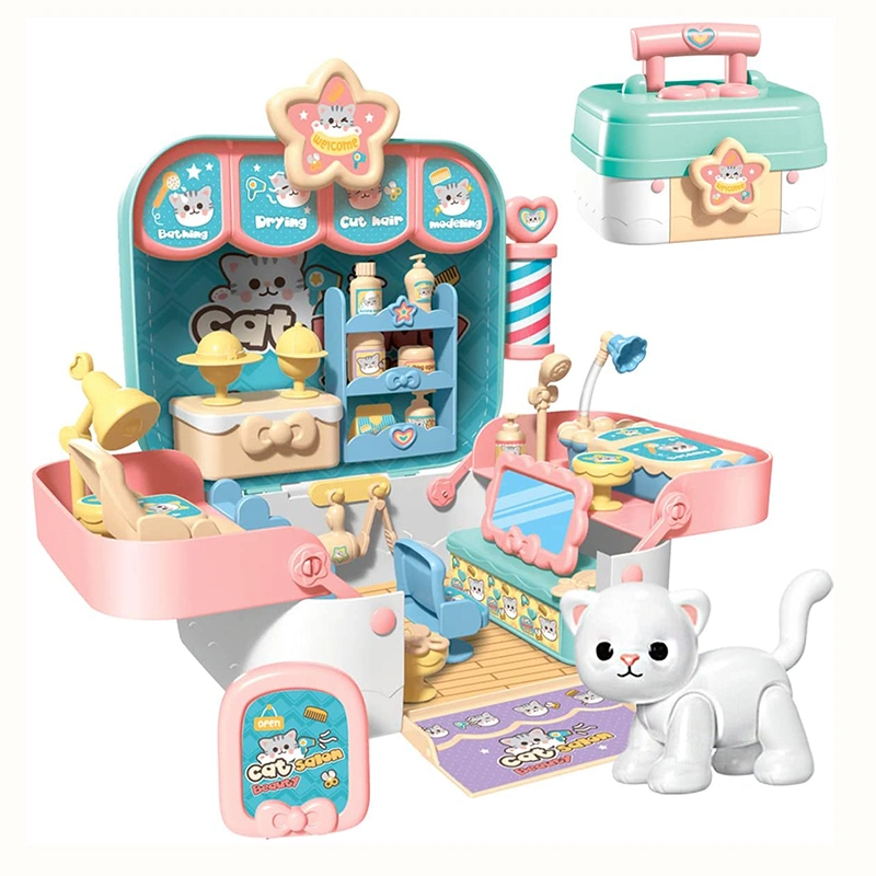 Surprise Toy Mini House Playset Series with 4 Exclusive Mystery Mini Toys Dessert House,Cafe Bakery and Game House Display Realistic Interior Doll Gift for Kids