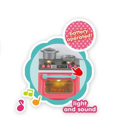 New Products Stove + Dish Vegetable Basin + Refrigerator + Barbie Doll (light music, pack 2 AAA) Toy for Children Play Every Family Kitchen Toys