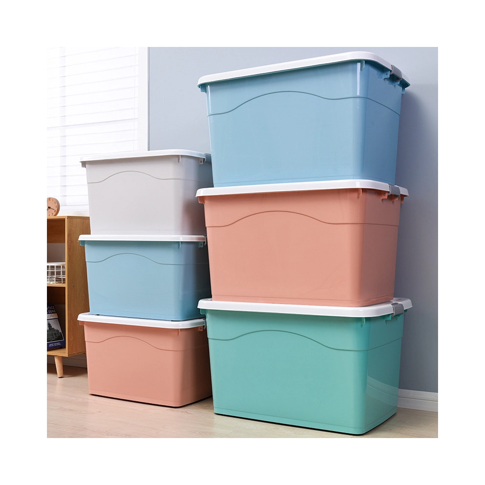 Lovely Large Storage Box with Lid Children Toy Storage Box Pulley Kid Storage Box