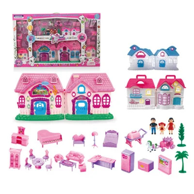 Battery Operated Toy Villa Doll House with Light & Music (H7849165)