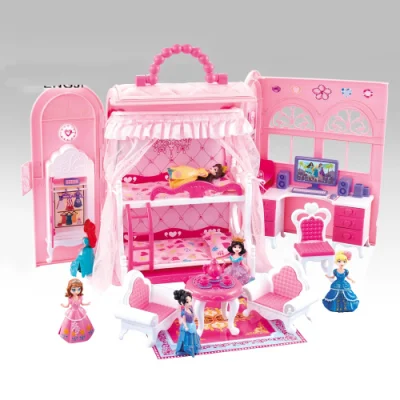 High Quality Villa Toy Set Pretend Big Doll House for Girl DIY Doll House for Girl
