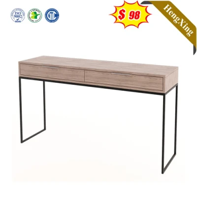 Modern Home Dressing Table with 2 Drawers Wooden Bedroom Furniture Set Wood Computer Table Laptop Desk with Metal Legs