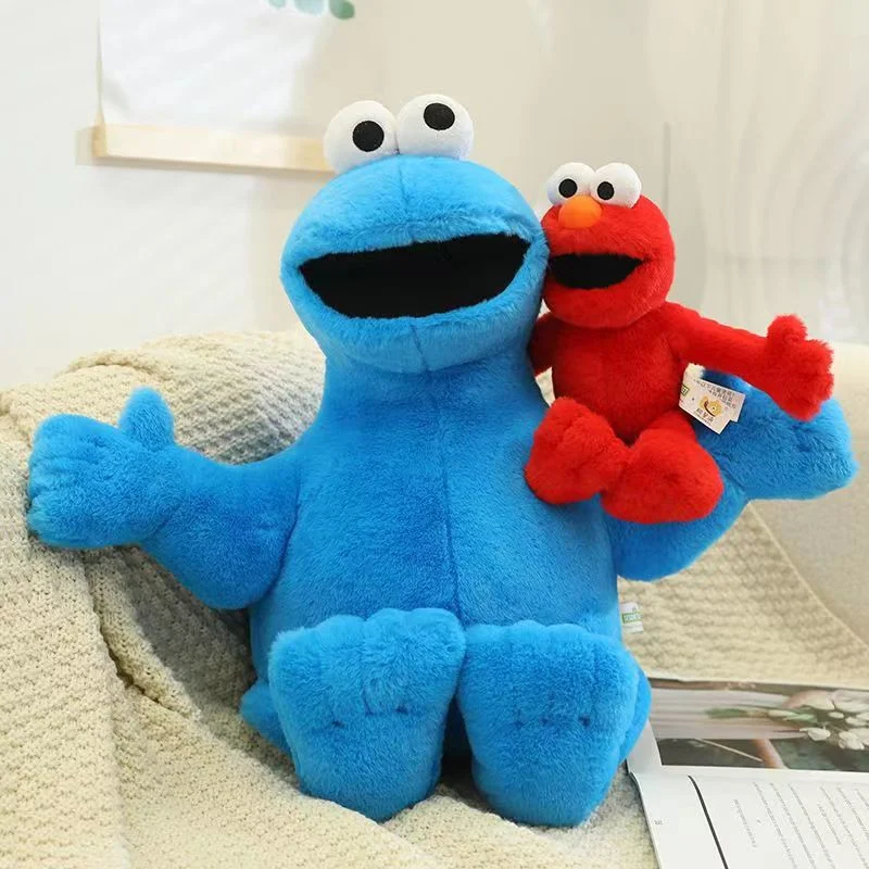 Genuine Sesame Street Doll, Cookie Monster, Elmo Doll, Kids Soothing Plush Toy Sleeping Pillow Doll Bed