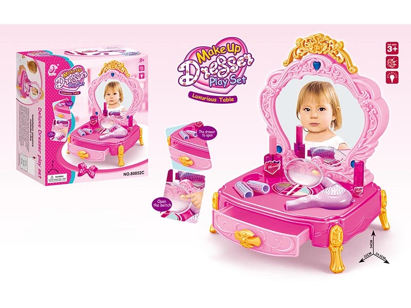 Luxury Pretend Play Toy Kids Makeup Toys Dressing Table for Girl