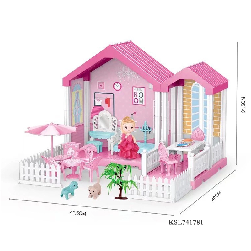 Wholesale Pretend Play Simulation Princess Villa DIY Doll House Toys with Furniture Girls Dream Dollhouse Educational Set Luxurious Doll House Toy