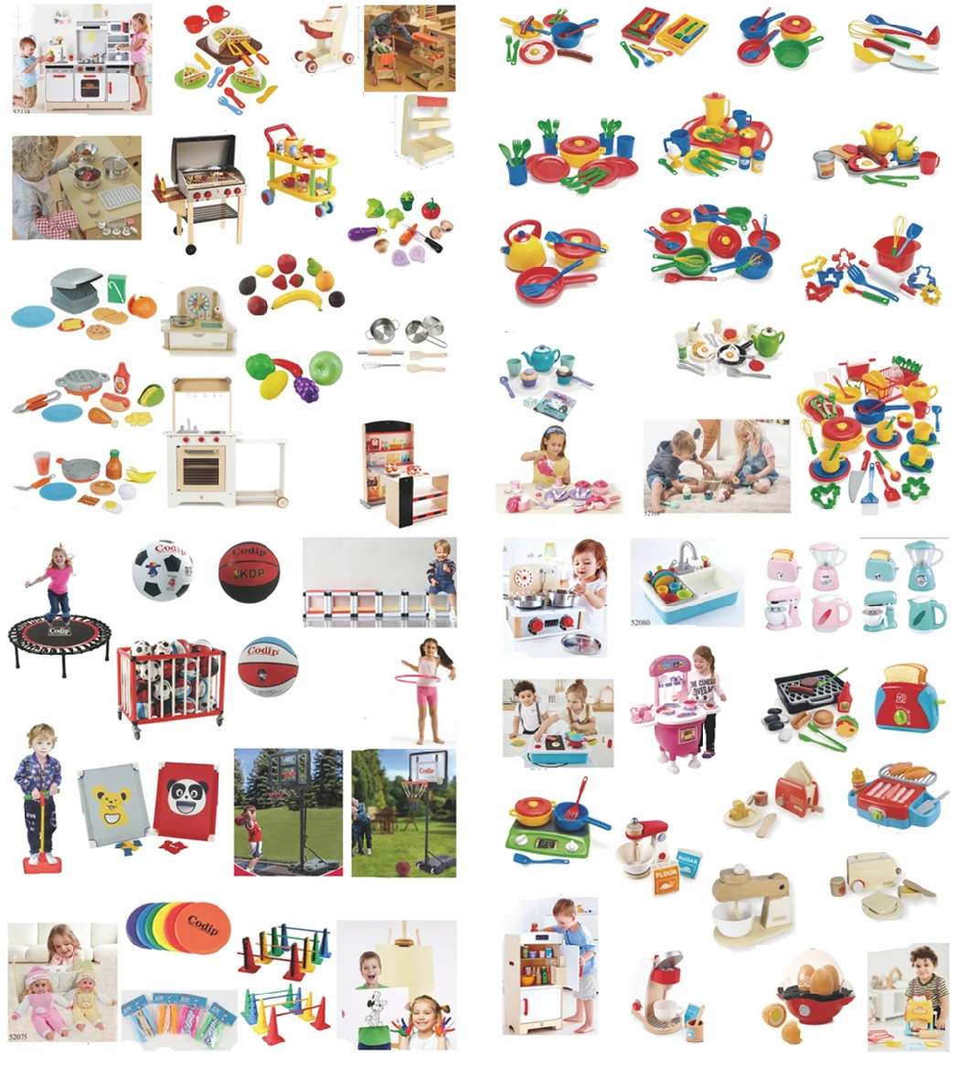 Children&prime; S Wooden Doll House Role Playing Toy Kindergarten Kitchen Set