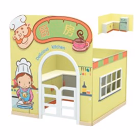Children′ S Wooden Doll House Role Playing Toy Kindergarten Kitchen Set