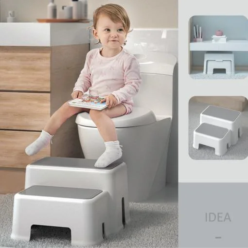 Stackable 2 Step Stool for Kids in Kitchen and Bathroom