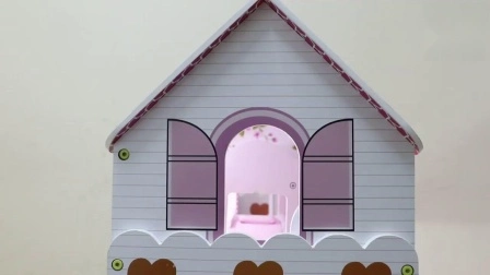 New Arrival America Style Wooden Pink Doll House for Girls W06A278